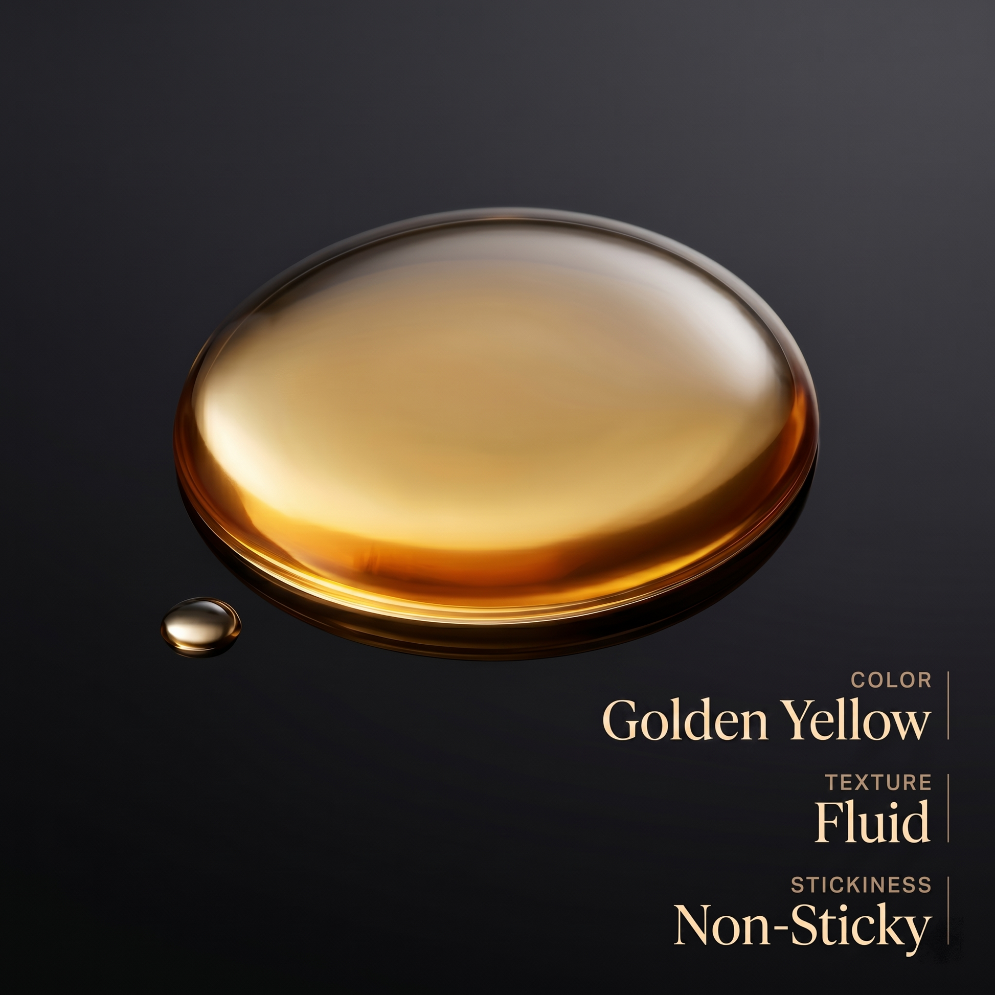 Golden yellow Al Fareed fragrance oil showing a smooth, fluid and non-sticky perfume oil texture.